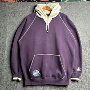 VTG 90s Starter Carolina Tar Heels Hoodie Sweatshirt Embroidered Men’s Large